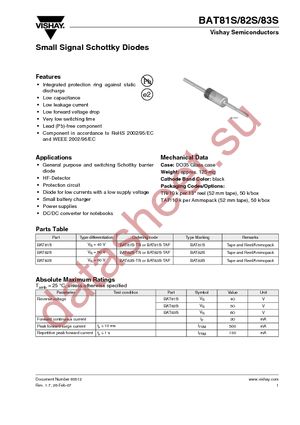 BAT81S-TR datasheet  